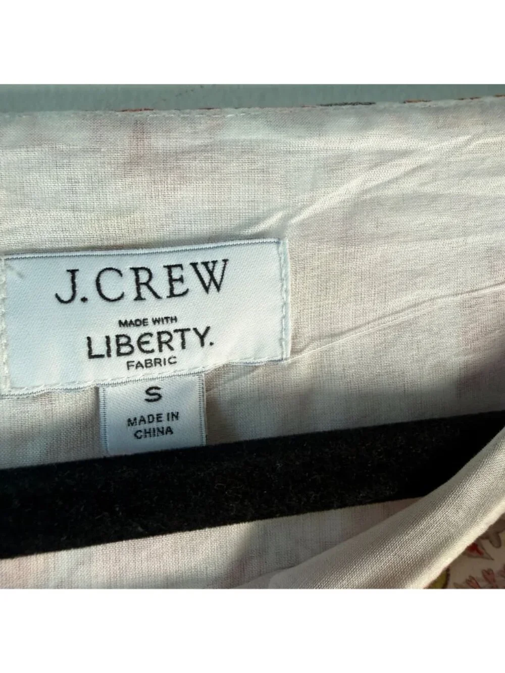 J. Crew Liberty Fabric Garden Of Life Top Bell-Sleeve Organic Cotton Cropped S